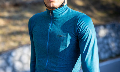SANTINI maillot de vélo thermique COLORE PURO - Homme