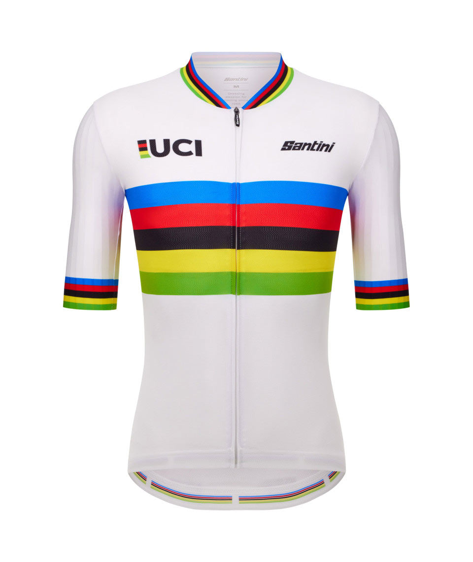 SANTINI maillot de vélo UCI CHAMPION DU MONDE OFFICIEL - Unisexe