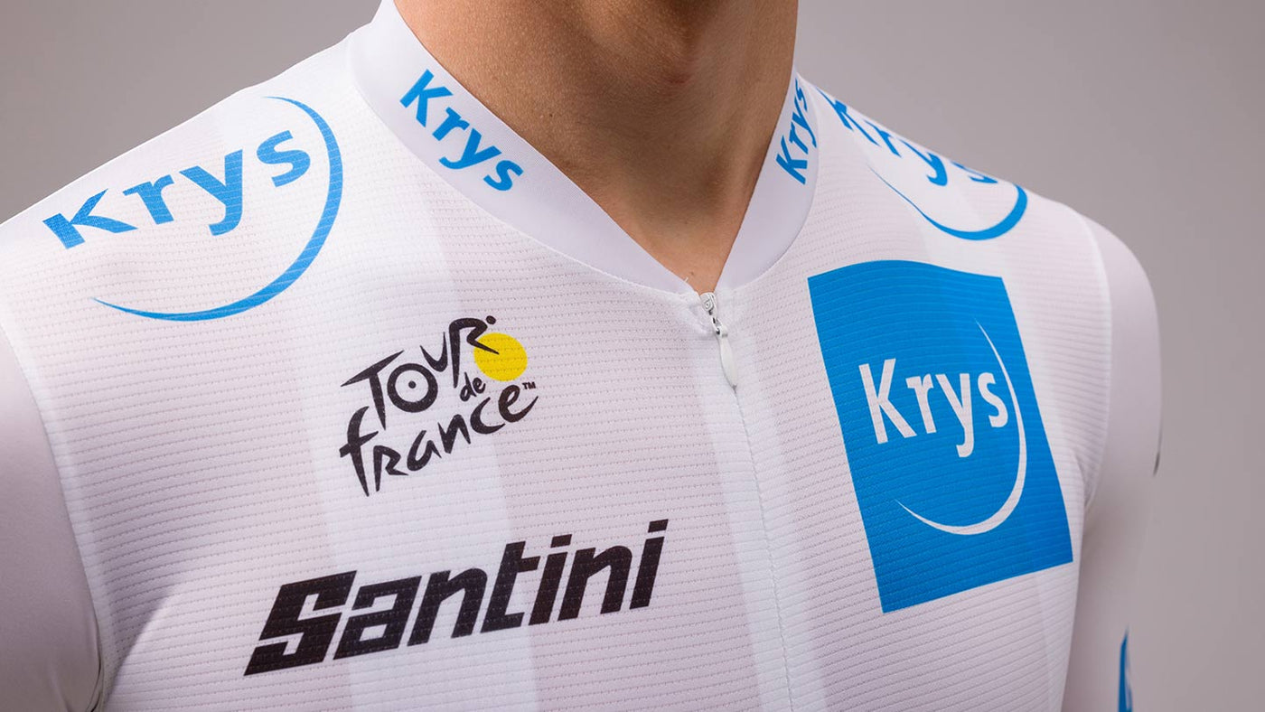 SANTINI maillot de vélo BEST YOUNG RIDER LEADER TOUR DE FRANCE OFFICIAL - Homme