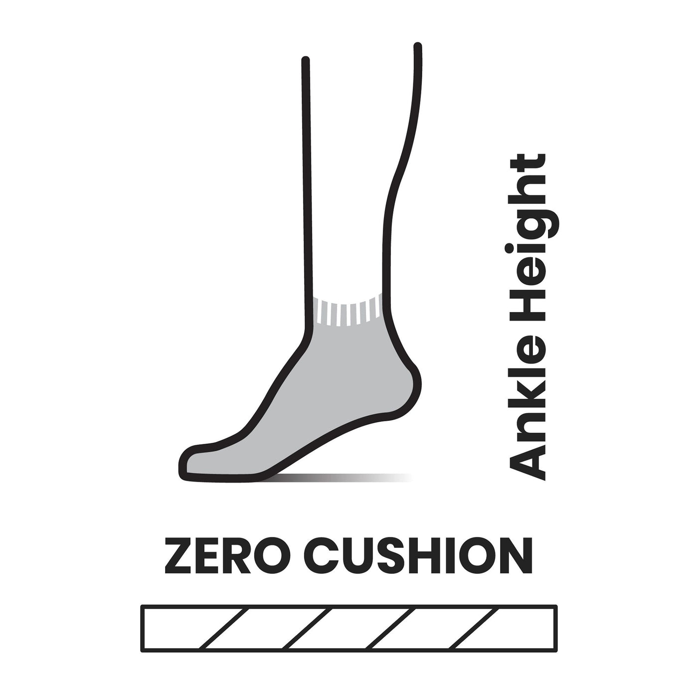 Chaussettes de course à la cheville Run Zero Cushion - Homme